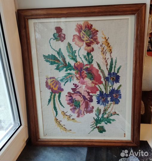 Картина вышитая крестом ручная работа