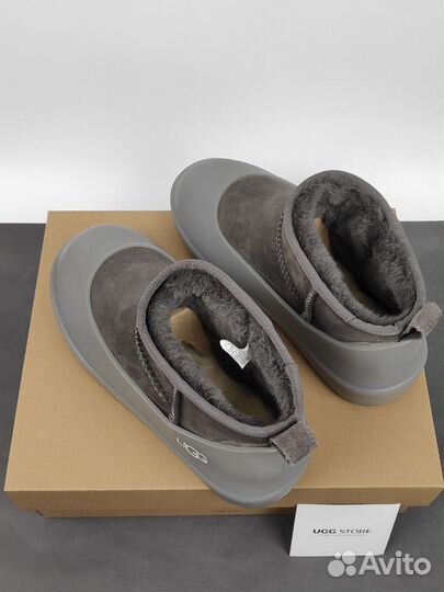 Угги UGG ultra mini grey+ boot guard