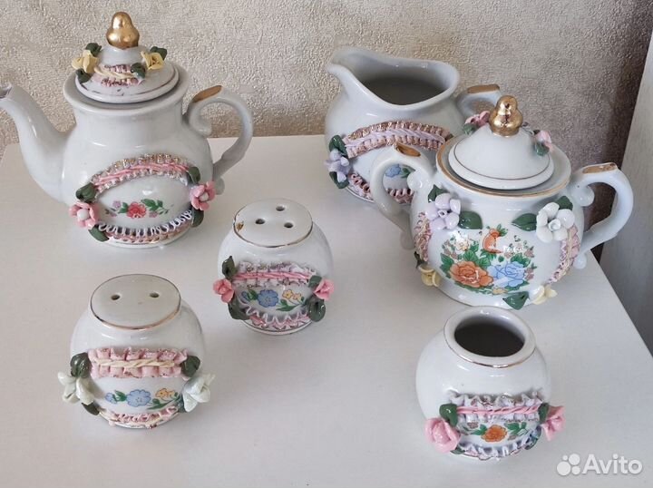 Сервиз винтаж,СССР,фарфор,лепнина