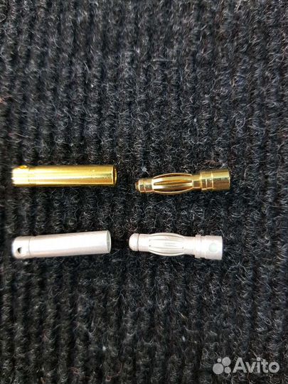 Разьем электрический банан серебряный