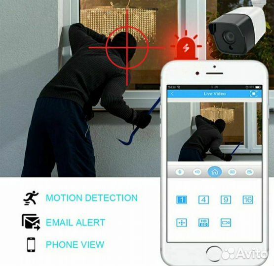 Комплект видеонаблюдения на 2 камеры FullHD