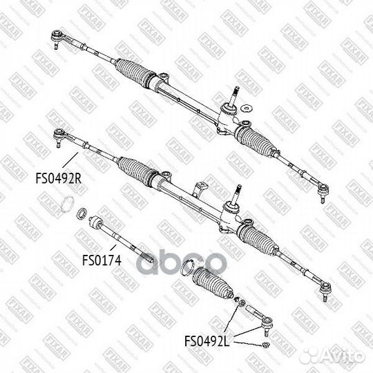 Тяга рулевая opel corsa D 06- лев./прав. fs0174