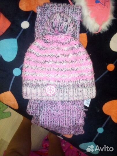 Комплект шапка, шарф