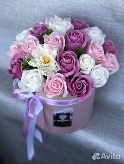 Букет из мыльных роз