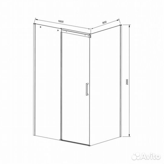 Душевой уголок Vincea Dice VSR-4D 160x80 Black