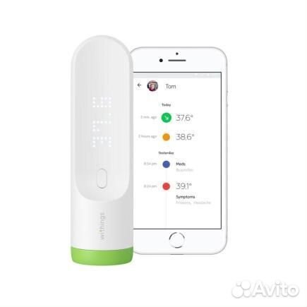 Умный инфракрасный термометр Withings Thermo SCT01, белый