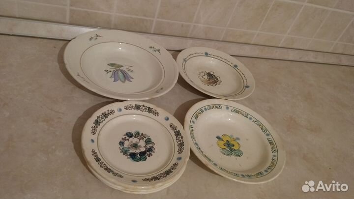 СССР 1960е Зик Конаково тарелки 7шт разные