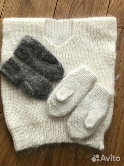 Жилетка пуховая вязаная детская