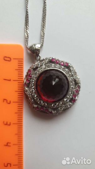 Интересный кулон с цепочкой серебро 925 пробы