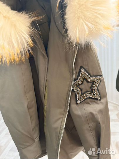 Парка с натуральным мехом 48 50
