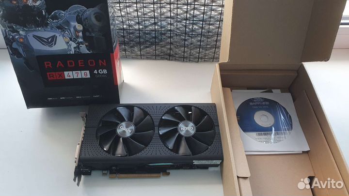 Видеокарта sapphire nitro RX470 4gb