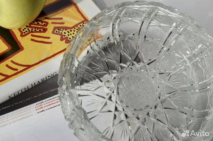 Советская хрустальная салатница конфетница