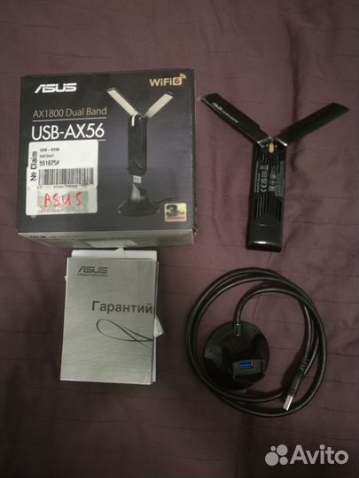 Wi-Fi адаптер asus USB-AX56 AX1800 роутер