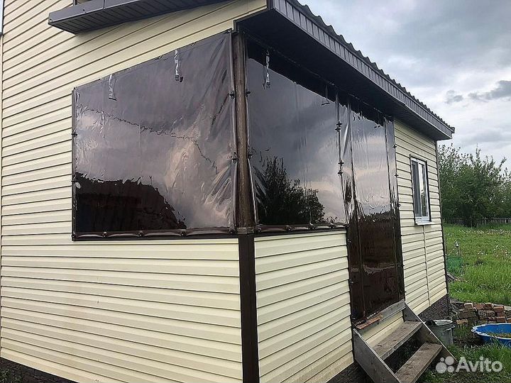 Мягкие окна для беседки, веранды террасы, под ключ