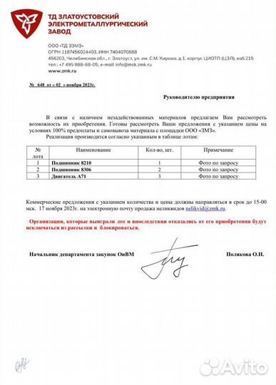 Оборудование б/у