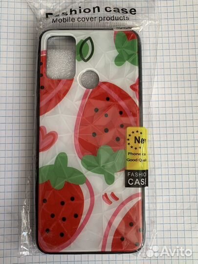 Чехол для Honor 9A Bulging crystal (клубника)