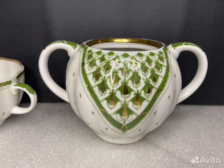 Редкая сахарница и чашка из сервиза Уголок лфз