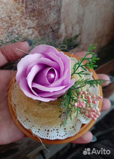 Букет роз из мыла