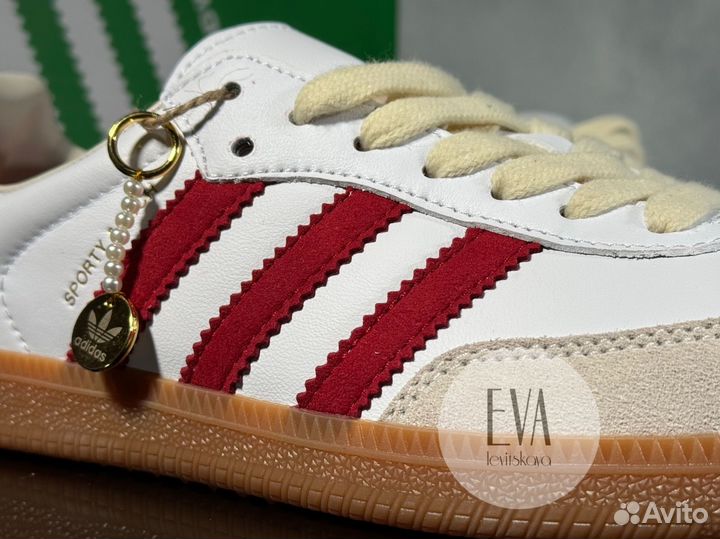 Adidas samba OG sporty & rich white core burgundy