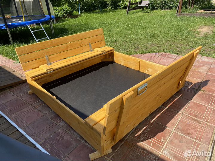 Детская песочница деревянная