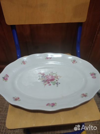 Поднос Польша фарфоровая ширина 35 см,ширина 24,5