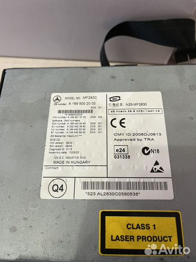 Штатная магнитола Mercedes Viano/Vito w639 2011г