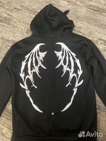 Зипка черная оверсайз y2k