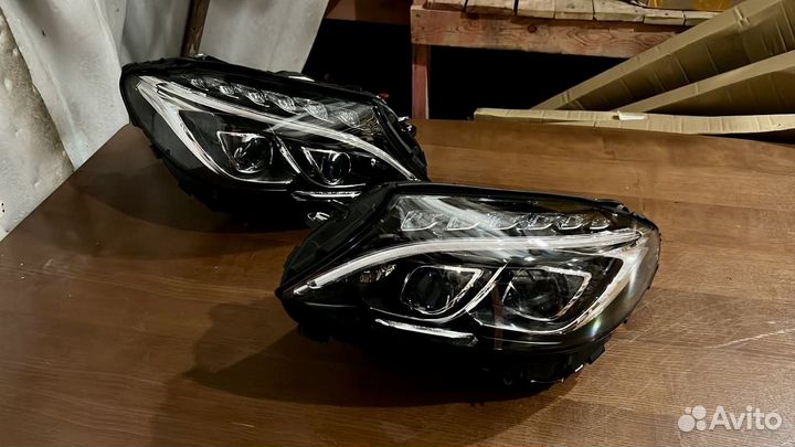 Фары Mercedes Benz W205 Full LED дорестайлинг