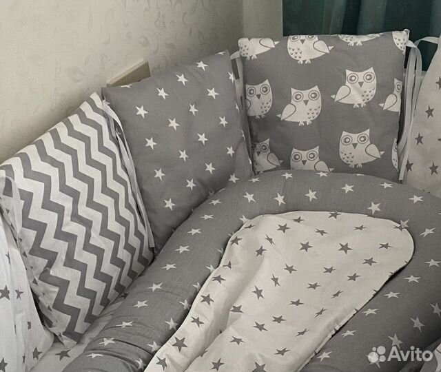 Бортики-подушки в кроватку и кокон-гнездышко