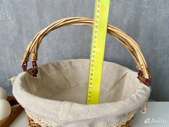 Корзина плетеная для хранения декора на Пасху