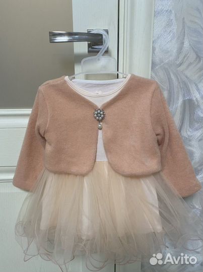 Празднечное платье, 80,86 болеро, берет Б/У 1 раз