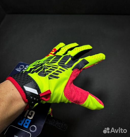 Мотоперчатки 100 эндуро/кросс хорошего качества