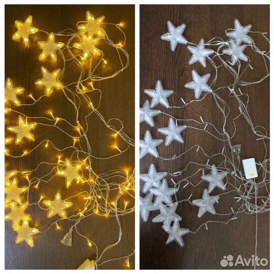 Гирлянда- штора арка со звездами, ширина 3 м