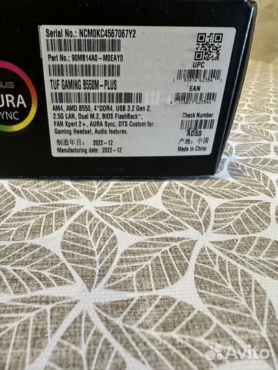 Материнская плата Asus tuf gaming b550-plus