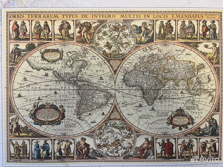 Паззл Средневековая карта мира 2000 кусочков