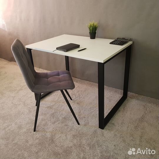 Компьютерный стол Лофт 100*70 см. Черные ножки