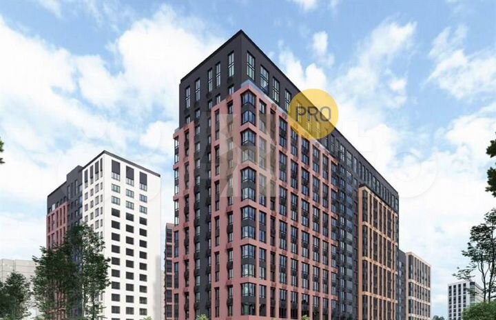 Квартира-студия, 33,2 м², 6/15 эт.