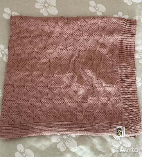 Плед детский вязаный для девочки