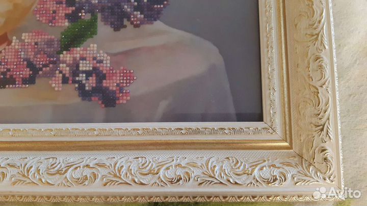 Картина алмазная вышивка в багете 40х45