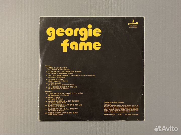 Georgie Fame (Виниловая пластинка)