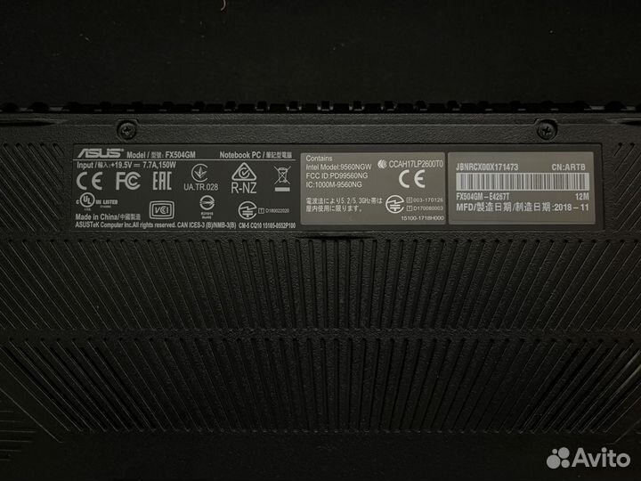 Игровой ноутбук Asus FX504GM