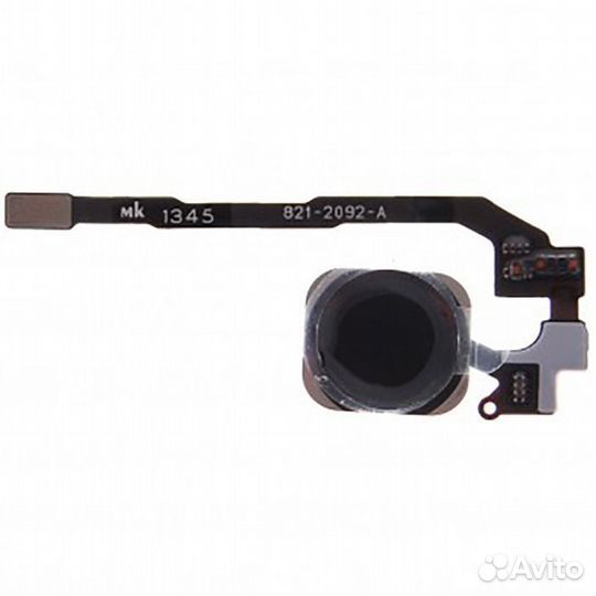 Шлейф iPhone 5S/SE на кнопку home в сборе Черный