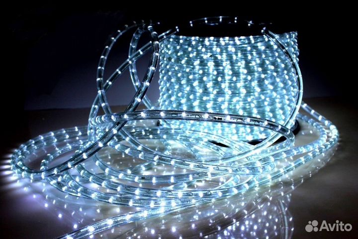 Дюралайт 11 мм Хол. белый светодиодный 100 метров