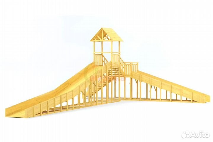 Деревянная горка Савушка Зима Wood 10