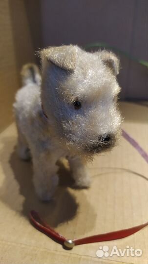 Винтажная плюшевая собачка Германия