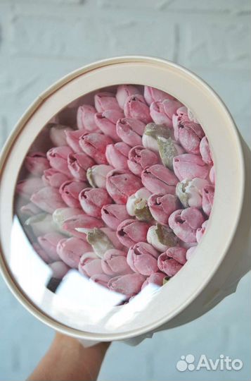 Зефирные цветы ручной работы