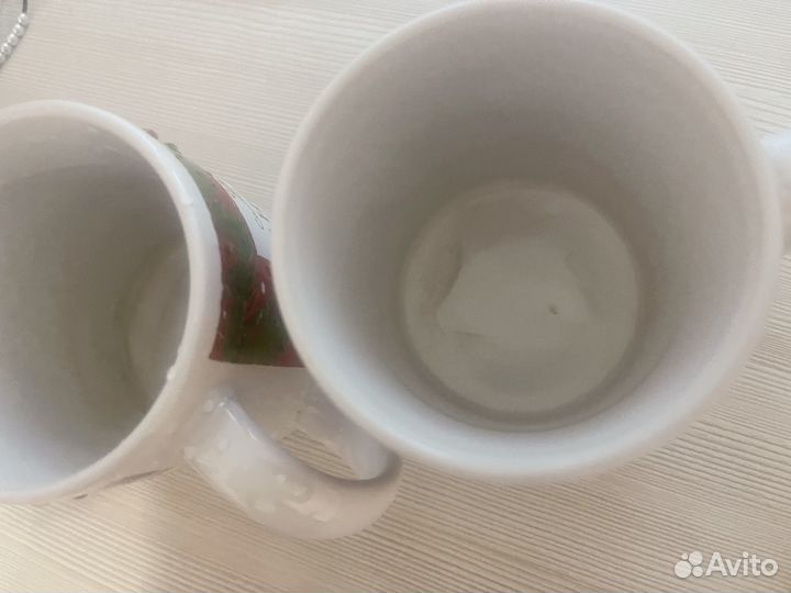 2 Кружки новогодние б/у