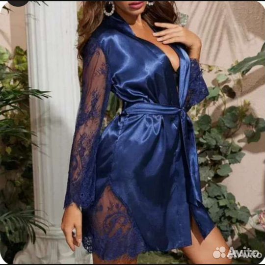 Халат женский шелковый новый