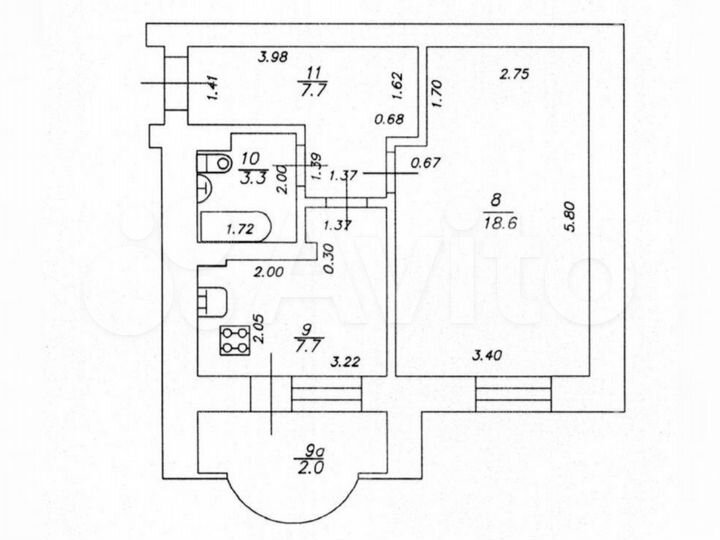 1-к. квартира, 37,3 м², 3/15 эт.