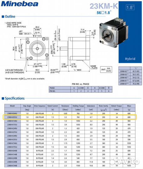 Шаговый двигатель для чпу, 3д